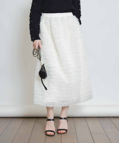 PICCIN PERLA（ピッチンペルラ）の「チュールボリュームスカート（スカート・レディース・ブラック/オフホワイト・M）」の2枚目の写真