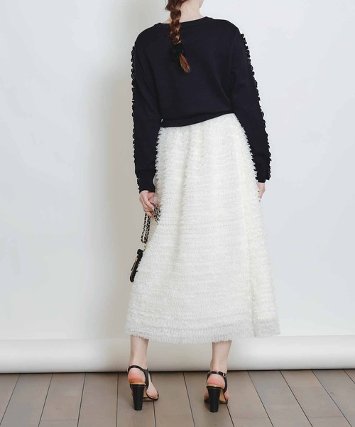 PICCIN PERLA（ピッチンペルラ）の「チュールボリュームスカート（スカート・レディース・ブラック/オフホワイト・M）」の21枚目の写真