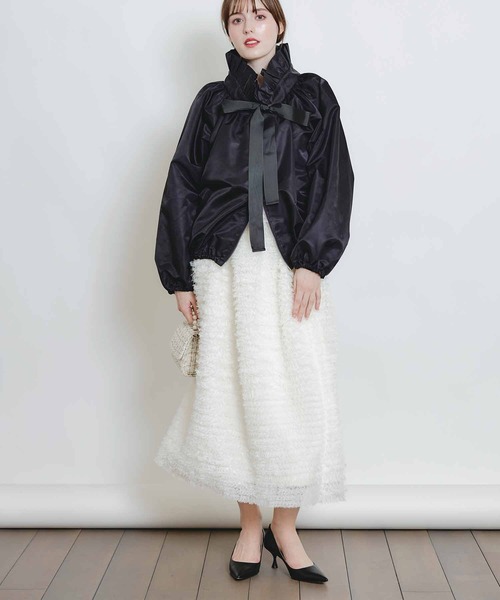 PICCIN PERLA（ピッチンペルラ）の「チュールボリュームスカート（スカート・レディース・ブラック/オフホワイト・M）」の17枚目の写真