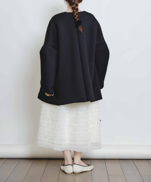 PICCIN PERLA（ピッチンペルラ）の「チュールボリュームスカート（スカート・レディース・ブラック/オフホワイト・M）」の13枚目の写真