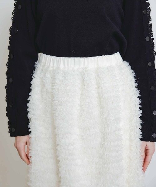 PICCIN PERLA（ピッチンペルラ）の「チュールボリュームスカート（スカート・レディース・ブラック/オフホワイト・M）」の7枚目の写真