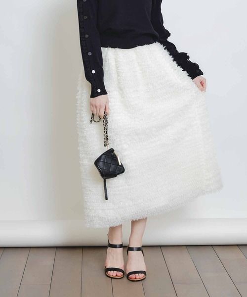 PICCIN PERLA（ピッチンペルラ）の「チュールボリュームスカート（スカート・レディース・ブラック/オフホワイト・M）」の20枚目の写真