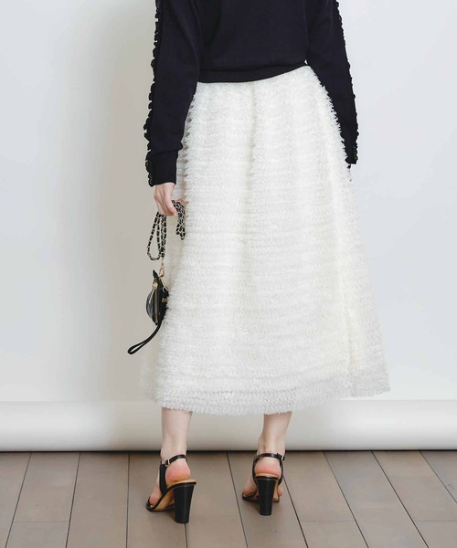 PICCIN PERLA（ピッチンペルラ）の「チュールボリュームスカート（スカート・レディース・ブラック/オフホワイト・M）」の18枚目の写真