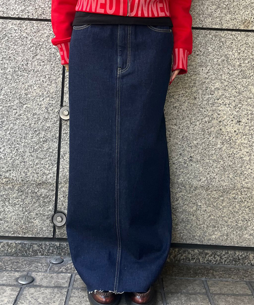 セルフカットロングデニムスカート（デニムスカート）｜Oriens JOURNAL