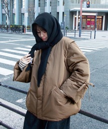 T/Nタフタ 2way袖リボン ショートパフジャケット