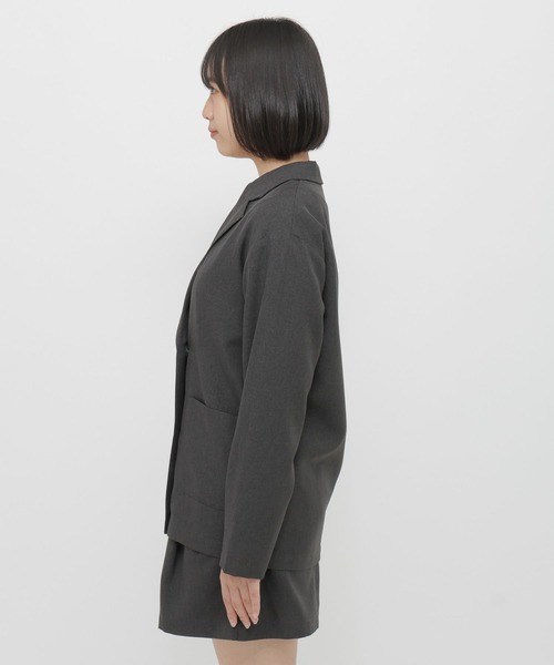 GLOBAL WORK(グローバルワーク)の「おめかし2SETジャケット*ショートパンツ/AND YUA ANY/647262(セットアップ・キッズ・グレー/チャコールグレー・150cm/160cm)」の12枚目の写真