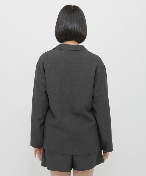 GLOBAL WORK(グローバルワーク)の「おめかし2SETジャケット*ショートパンツ/AND YUA ANY/647262(セットアップ・キッズ・グレー/チャコールグレー・150cm/160cm)」の13枚目の写真