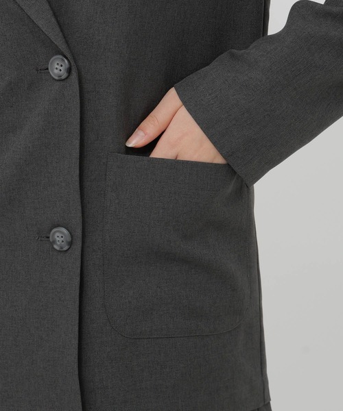 GLOBAL WORK(グローバルワーク)の「おめかし2SETジャケット*ショートパンツ/AND YUA ANY/647262(セットアップ・キッズ・グレー/チャコールグレー・150cm/160cm)」の18枚目の写真