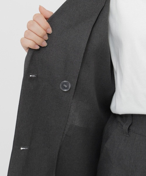 GLOBAL WORK(グローバルワーク)の「おめかし2SETジャケット*ショートパンツ/AND YUA ANY/647262(セットアップ・キッズ・グレー/チャコールグレー・150cm/160cm)」の19枚目の写真