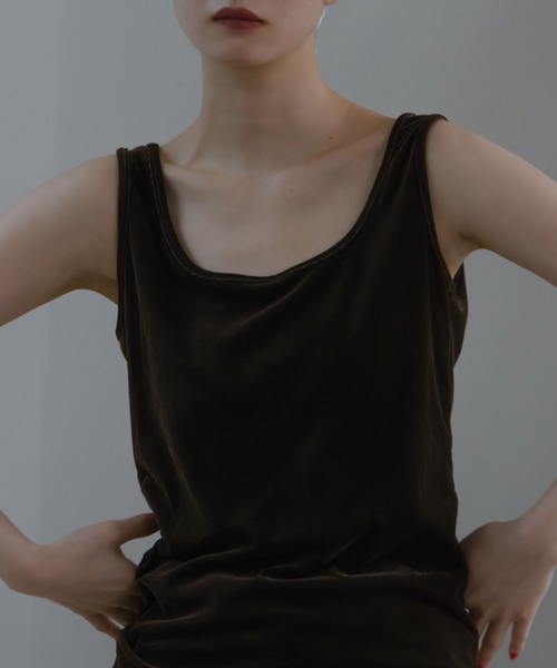 haek（ハク）の「velor tank top/ベロアタンク（タンクトップ・レディース・ブラウン/ブラック・FREE）」の20枚目の写真