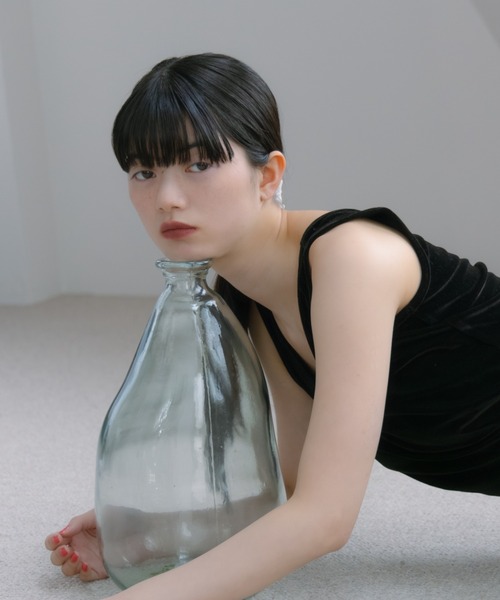 haek（ハク）の「velor tank top/ベロアタンク（タンクトップ・レディース・ブラウン/ブラック・FREE）」の6枚目の写真
