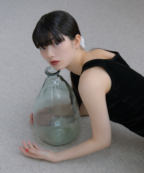 haek（ハク）の「velor tank top/ベロアタンク（タンクトップ・レディース・ブラウン/ブラック・FREE）」の7枚目の写真