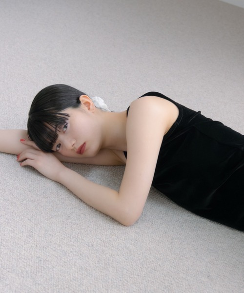 haek（ハク）の「velor tank top/ベロアタンク（タンクトップ・レディース・ブラウン/ブラック・FREE）」の10枚目の写真