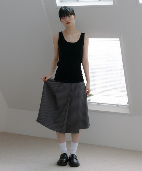 haek（ハク）の「velor tank top/ベロアタンク（タンクトップ・レディース・ブラウン/ブラック・FREE）」の12枚目の写真