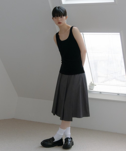 haek（ハク）の「velor tank top/ベロアタンク（タンクトップ・レディース・ブラウン/ブラック・FREE）」の13枚目の写真