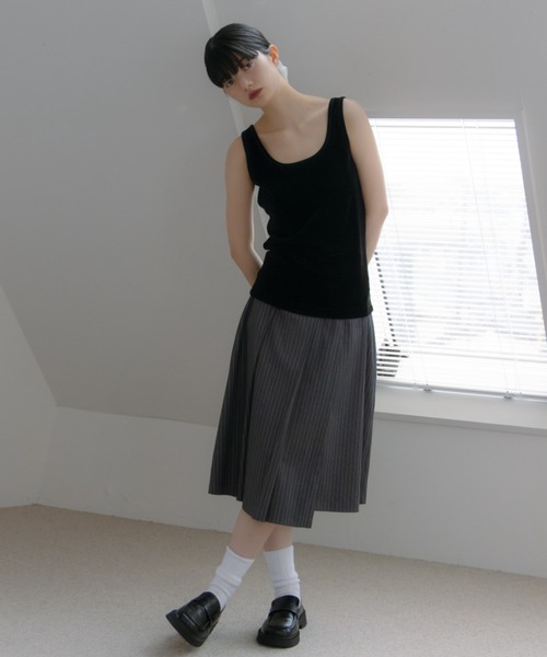 haek（ハク）の「velor tank top/ベロアタンク（タンクトップ・レディース・ブラウン/ブラック・FREE）」の14枚目の写真