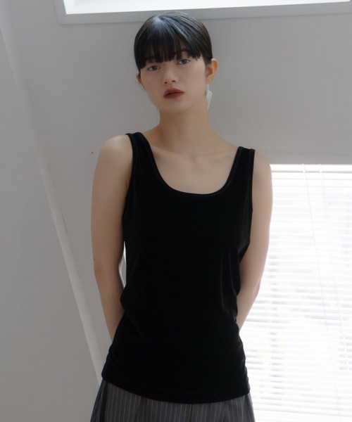 haek（ハク）の「velor tank top/ベロアタンク（タンクトップ・レディース・ブラウン/ブラック・FREE）」の16枚目の写真