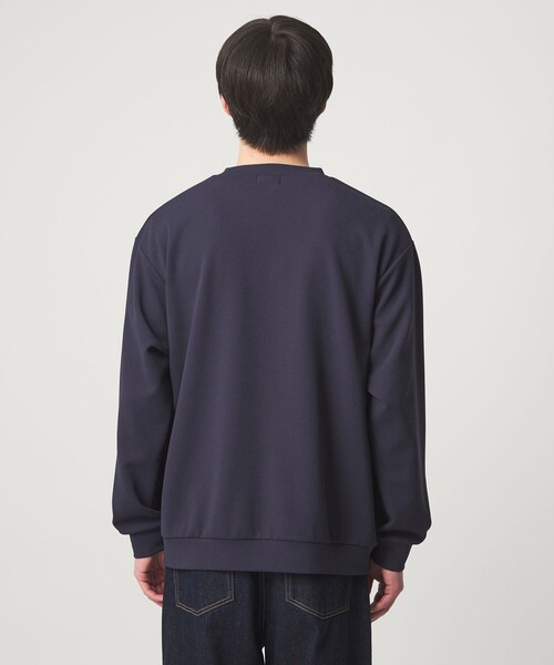 green label relaxing（グリーンレーベルリラクシング）の「アムンゼン ツイル クルーネック ロングスリーブ カットソー -UVカット・吸水速乾・抗菌-（Tシャツ/カットソー・メンズ・ピンク/ライトグレー/ネイビー・XL/S/L/M）」の15枚目の写真