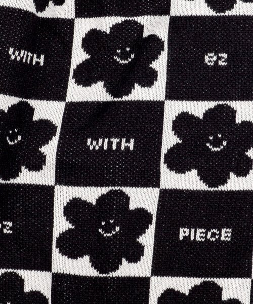 PIECEMAKER（ピースメーカー）の「DAISY CHECKERBOARD POLO KNIT SWEATER (BLACK)（ニット/セーター・レディース・その他・FREE）」の5枚目の写真
