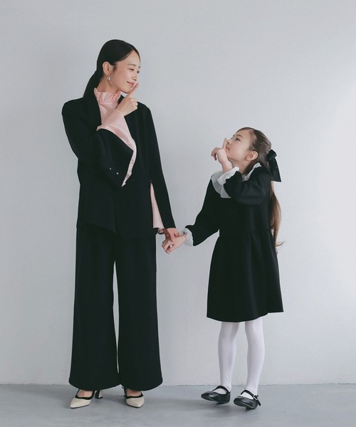 AJUGA.（アジュガ）の「シアーフリル キッズワンピース【セレモニー/オケージョン】（ワンピース・キッズ・ブラック/ネイビー・130/110/120）」の19枚目の写真