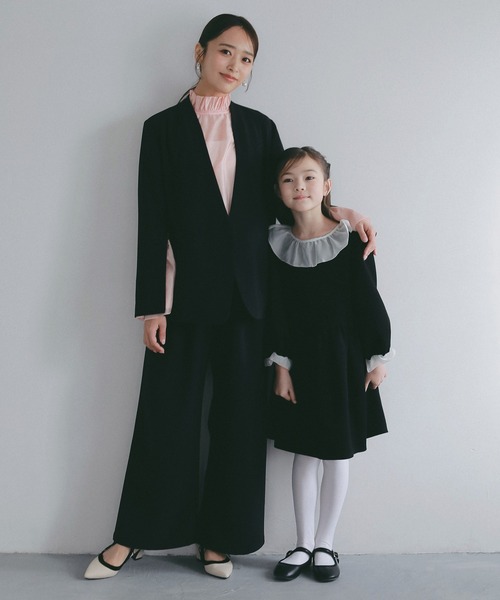 AJUGA.（アジュガ）の「シアーフリル キッズワンピース【セレモニー/オケージョン】（ワンピース・キッズ・ブラック/ネイビー・130/110/120）」の16枚目の写真