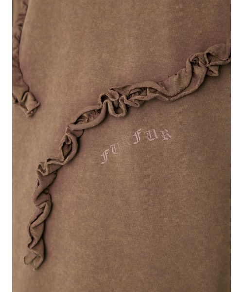 FURFUR（ファーファー）の「フリルハートモチーフTシャツ（Tシャツ/カットソー・レディース・ブラック/ブラウン/ブルー・F）」の8枚目の写真