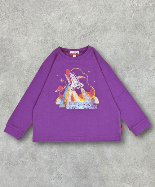LSP WOW（エルエスピーワオ）の「【プチプラ】【LSP WOW!】カラバリプリントロンT（Tシャツ/カットソー・キッズ・オフホワイト/杢グレー/ブルー/ライトピンク/ライトブルー/ブラック/ライトグリーン/レッド/ブラウン/ホワイト系その他/グリーン/ネイビー/キナリ/イエロー/パープル/ラベンダー/ミント/チャコール/オレンジ/ベージュ・90/95/100/110/120/130/140/150/80）」の16枚目の写真