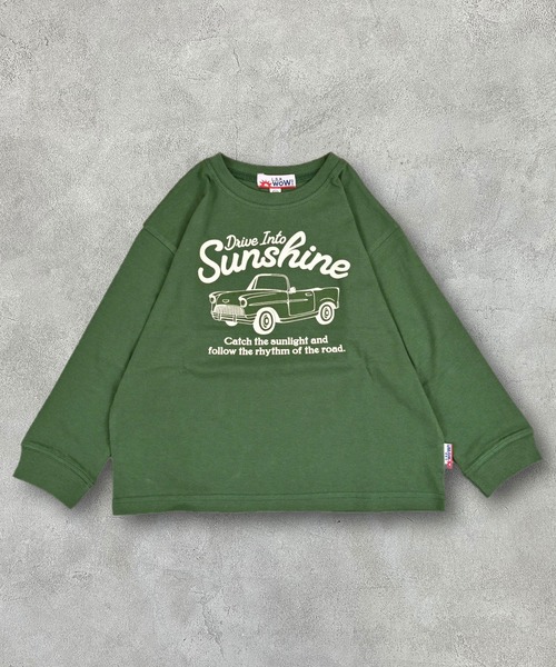 LSP WOW（エルエスピーワオ）の「【プチプラ】【LSP WOW!】カラバリプリントロンT（Tシャツ/カットソー・キッズ・オフホワイト/杢グレー/ブルー/ライトピンク/ライトブルー/ブラック/ライトグリーン/レッド/ブラウン/ホワイト系その他/グリーン/ネイビー/キナリ/イエロー/パープル/ラベンダー/ミント/チャコール/オレンジ/ベージュ・90/95/100/110/120/130/140/150/80）」の10枚目の写真