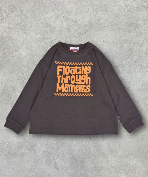 LSP WOW（エルエスピーワオ）の「【プチプラ】【LSP WOW!】カラバリプリントロンT（Tシャツ/カットソー・キッズ・オフホワイト/杢グレー/ブルー/ライトピンク/ライトブルー/ブラック/ライトグリーン/レッド/ブラウン/ホワイト系その他/グリーン/ネイビー/キナリ/イエロー/パープル/ラベンダー/ミント/チャコール/オレンジ/ベージュ・90/95/100/110/120/130/140/150/80）」の7枚目の写真