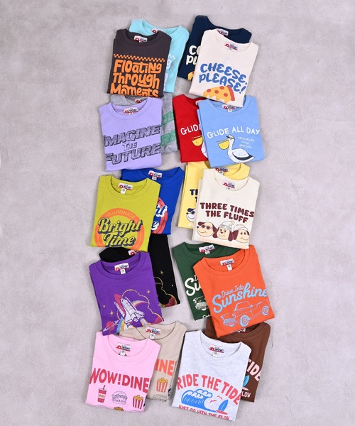 LSP WOW（エルエスピーワオ）の「【プチプラ】【LSP WOW!】カラバリプリントロンT（Tシャツ/カットソー・キッズ・オフホワイト/杢グレー/ブルー/ライトピンク/ライトブルー/ブラック/ライトグリーン/レッド/ブラウン/ホワイト系その他/グリーン/ネイビー/キナリ/イエロー/パープル/ラベンダー/ミント/チャコール/オレンジ/ベージュ・90/95/100/110/120/130/140/150/80）」の21枚目の写真