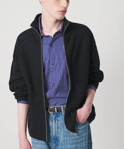 MONKEY TIME（モンキータイム）の「リネン ドライバーズ ニット（ニット/セーター・メンズ・ケリーグリーン/ブラック・M/S/XL/L）」の15枚目の写真