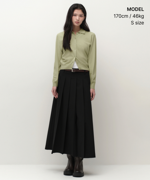 MUSINSA STANDARD WOMAN（ムシンサスタンダードウーマン）の「ウィメンズエッセンシャルカラーガーディガン [ペイルグリーン]（カーディガン/ボレロ・レディース・その他・SMALL/MEDIUM/LARGE/X-SMALL）」の2枚目の写真