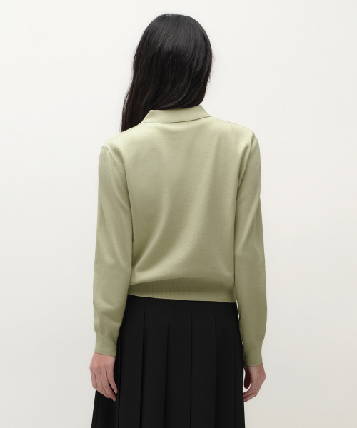 MUSINSA STANDARD WOMAN（ムシンサスタンダードウーマン）の「ウィメンズエッセンシャルカラーガーディガン [ペイルグリーン]（カーディガン/ボレロ・レディース・その他・SMALL/MEDIUM/LARGE/X-SMALL）」の3枚目の写真