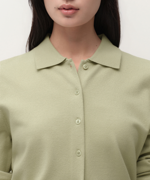 MUSINSA STANDARD WOMAN（ムシンサスタンダードウーマン）の「ウィメンズエッセンシャルカラーガーディガン [ペイルグリーン]（カーディガン/ボレロ・レディース・その他・SMALL/MEDIUM/LARGE/X-SMALL）」の6枚目の写真