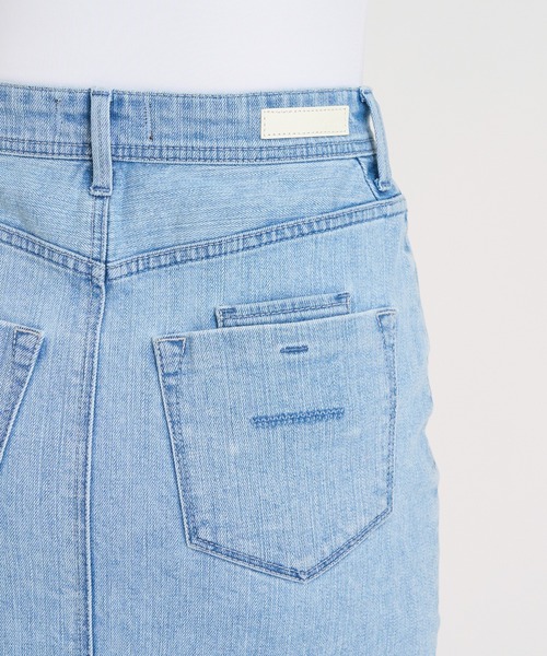 YANUK（ヤヌーク）の「タイトロングスカート（デニムスカート・レディース・ライトブルー・L/M/S）」の10枚目の写真