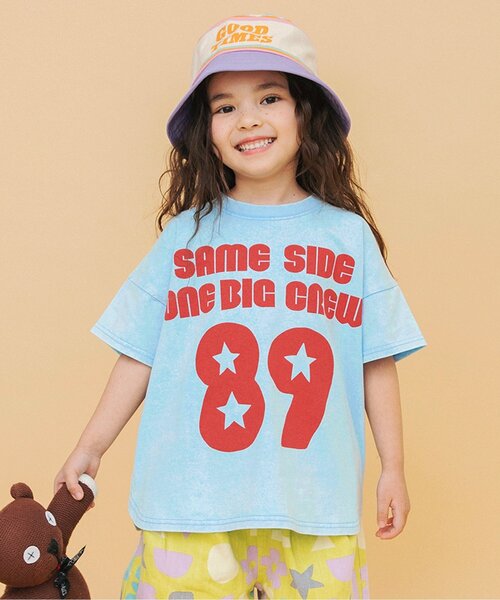 BREEZE（ブリーズ）の「Im Jelly ピグメント加工ロゴTシャツ_ジュニア対応（Tシャツ/カットソー・キッズ・ピンク/チャコール/サックスブルー・120/110/100/90/80/140/130）」の2枚目の写真