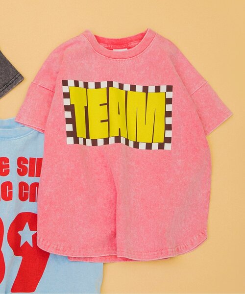 BREEZE（ブリーズ）の「Im Jelly ピグメント加工ロゴTシャツ_ジュニア対応（Tシャツ/カットソー・キッズ・ピンク/チャコール/サックスブルー・120/110/100/90/80/140/130）」の3枚目の写真