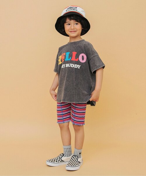 BREEZE（ブリーズ）の「Im Jelly ピグメント加工ロゴTシャツ_ジュニア対応（Tシャツ/カットソー・キッズ・ピンク/チャコール/サックスブルー・120/110/100/90/80/140/130）」の4枚目の写真