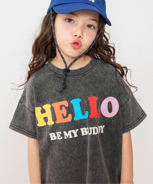 BREEZE（ブリーズ）の「Im Jelly ピグメント加工ロゴTシャツ_ジュニア対応（Tシャツ/カットソー・キッズ・ピンク/チャコール/サックスブルー・120/110/100/90/80/140/130）」の7枚目の写真