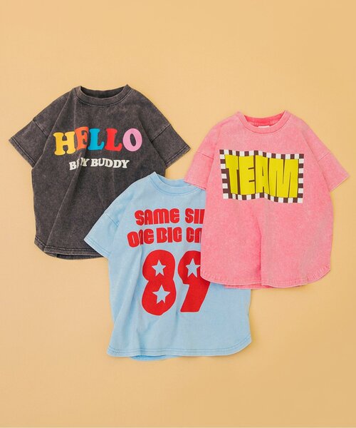 BREEZE（ブリーズ）の「Im Jelly ピグメント加工ロゴTシャツ_ジュニア対応（Tシャツ/カットソー・キッズ・ピンク/チャコール/サックスブルー・120/110/100/90/80/140/130）」の12枚目の写真