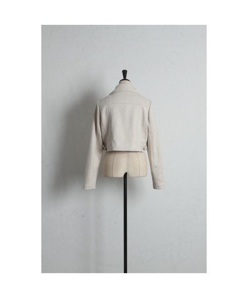 tocco closet（トッコ　クローゼット）の「スエードライダースジャケット（ライダースジャケット・レディース・アイボリー/グレイッシュベージュ/ピンクベージュ/ラベンダー・M）」の7枚目の写真