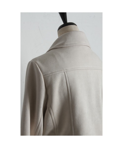 tocco closet（トッコ　クローゼット）の「スエードライダースジャケット（ライダースジャケット・レディース・アイボリー/グレイッシュベージュ/ピンクベージュ/ラベンダー・M）」の8枚目の写真