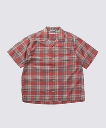 FIDELITY | TC FADE PLAID OPEN COLLAR SHIRT / 半袖チェックシャツ(シャツ/ブラウス)
