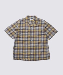 TC FADE PLAID OPEN COLLAR SHIRT / 半袖チェックシャツ