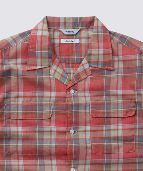 FIDELITY(フィデリティ)の「TC FADE PLAID OPEN COLLAR SHIRT / 半袖チェックシャツ(シャツ/ブラウス・メンズ・オフホワイト/レッド/イエロー・MEDIUM/LARGE)」の11枚目の写真