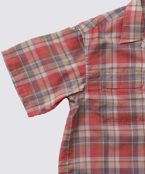 FIDELITY(フィデリティ)の「TC FADE PLAID OPEN COLLAR SHIRT / 半袖チェックシャツ(シャツ/ブラウス・メンズ・オフホワイト/レッド/イエロー・MEDIUM/LARGE)」の12枚目の写真