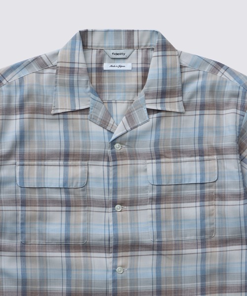 FIDELITY(フィデリティ)の「TC FADE PLAID OPEN COLLAR SHIRT / 半袖チェックシャツ(シャツ/ブラウス・メンズ・オフホワイト/レッド/イエロー・MEDIUM/LARGE)」の5枚目の写真