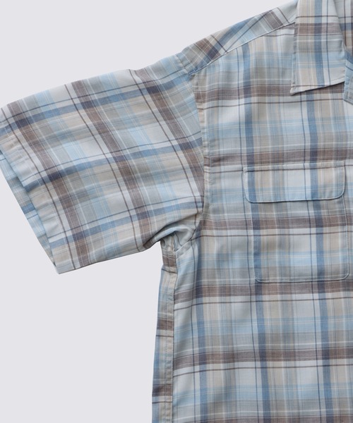 FIDELITY(フィデリティ)の「TC FADE PLAID OPEN COLLAR SHIRT / 半袖チェックシャツ(シャツ/ブラウス・メンズ・オフホワイト/レッド/イエロー・MEDIUM/LARGE)」の6枚目の写真