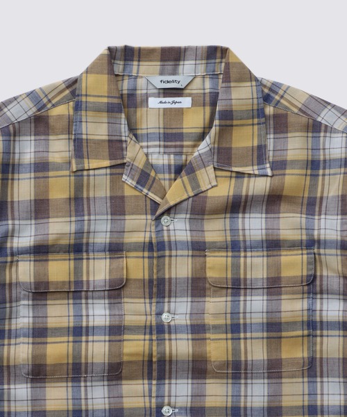 FIDELITY(フィデリティ)の「TC FADE PLAID OPEN COLLAR SHIRT / 半袖チェックシャツ(シャツ/ブラウス・メンズ・オフホワイト/レッド/イエロー・MEDIUM/LARGE)」の8枚目の写真