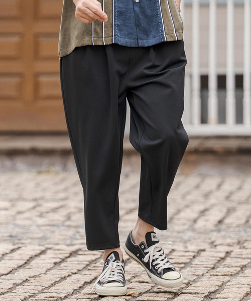 CAMBIO（カンビオ）の「mp14685-Lignt Ponti Cropped Pants クロップドパンツ(CAM26SS-028)（その他パンツ・メンズ・ブラック/ネイビー/チャコール・L/M/S）」の2枚目の写真